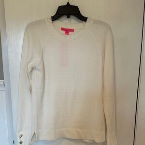 Lilly Pulitzer Praxon Sweater with Gold Button Cuffs